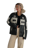 Mercedes black Leather Jacket