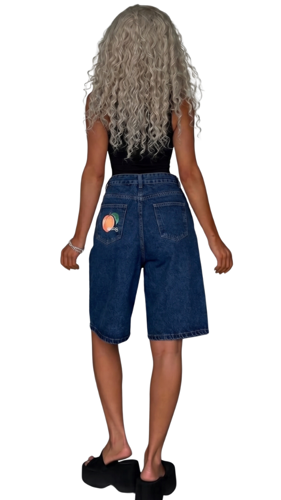 Oversized High-Rise Denim Jorts