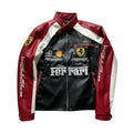 F1 leather red ferrari jacket