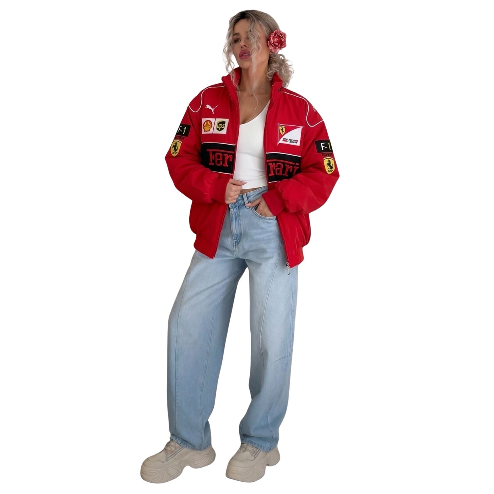 Formula 1 Race Jacket Ferrari Red Vintage